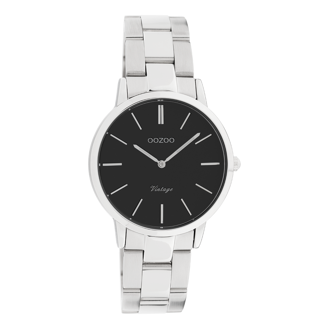 Silver coloured OOZOO watch with stainless steel bracelet - C20043