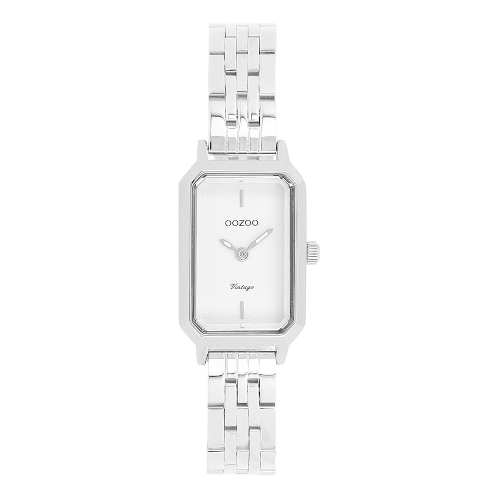 Silver coloured OOZOO watch with stainless steel bracelet - C20423