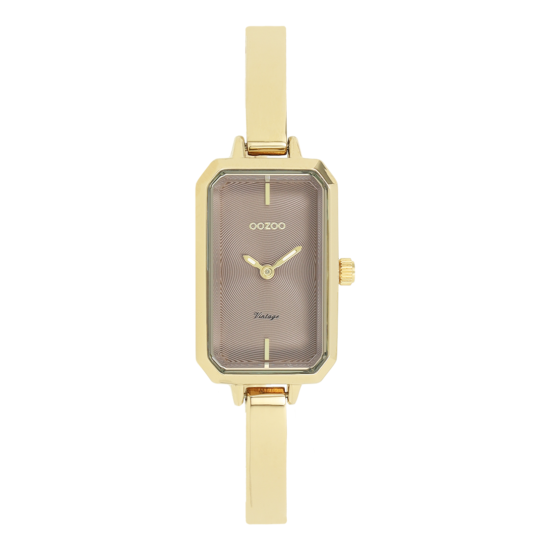 Gold coloured OOZOO watch with bangle - C20468