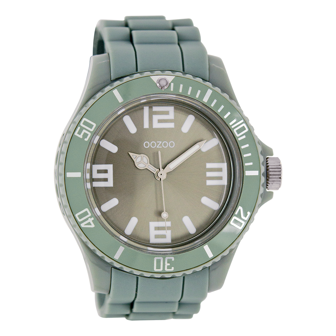 Grey OOZOO watch with rubber strap - C4275