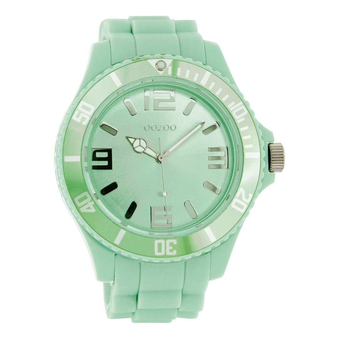 Light blue OOZOO watch with rubber strap - C4342