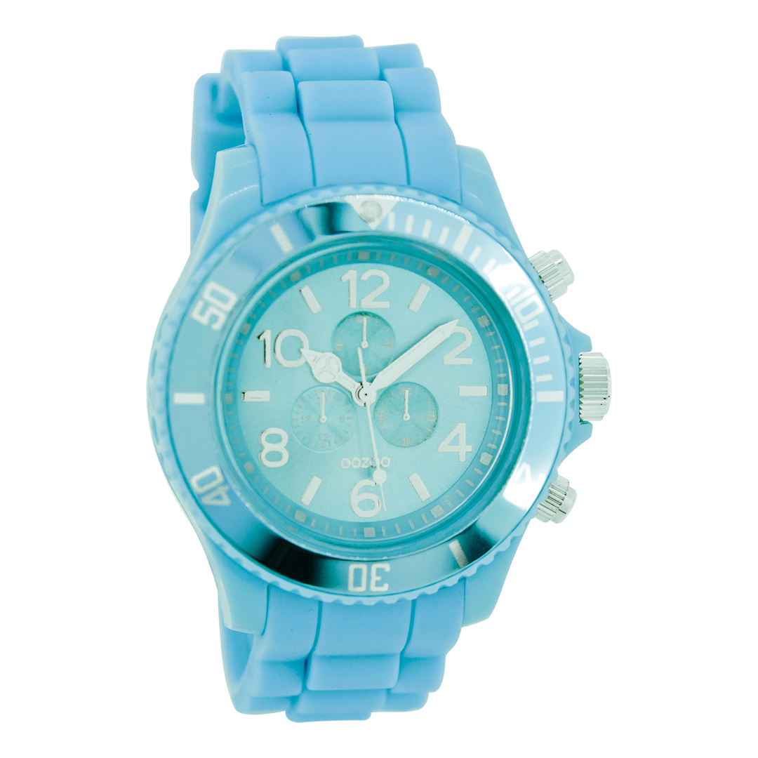 Light blue OOZOO watch with rubber strap - C4834