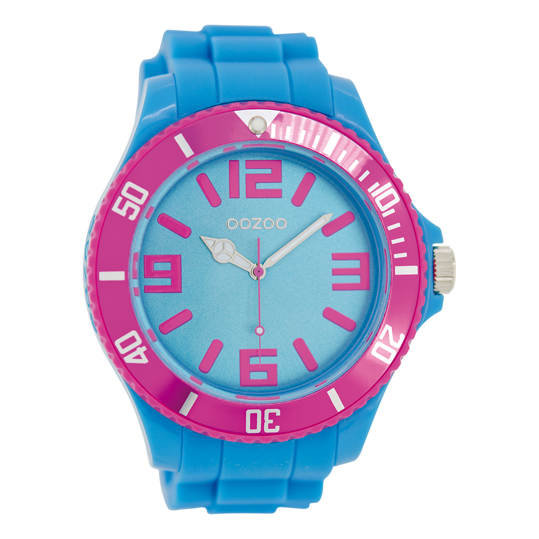 Blue OOZOO watch with rubber strap - C5831